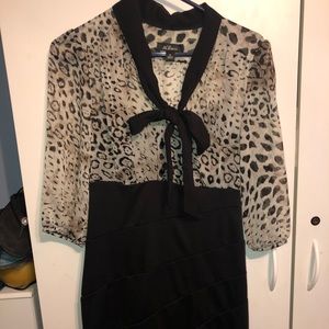 Leopard/black dress sz6